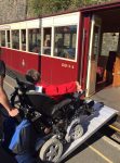 Darren getting on the Welsh Highland Railway